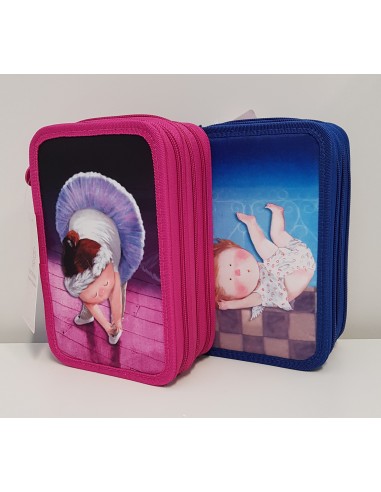 Pencil case 3 zip supplier of happiness 2 colors PIG022997500 Pigna | Futurartshop.com