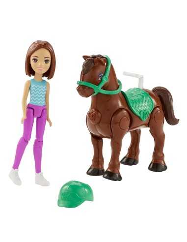 Barbie on the go - Bambola con Pony marrone MATFHV60/FHV62 Mattel | Futurartshop.com