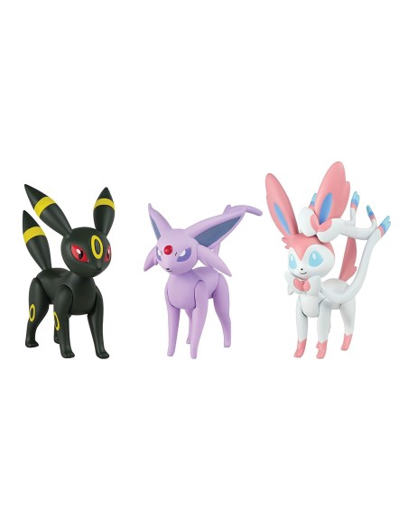 Pokemon Blister pack with 3 figures - Umbreon - Sylveon - Espeon ROCT19115/T19131 Tomy | Futurartshop.com