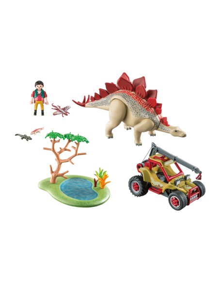 Playmobil 9432 vehicle of the explorers and stegosaurus PLA9432 Playmobil | Futurartshop.com