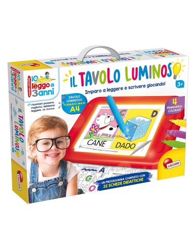 Lo Leggo a tre anni il tavolo luminoso LIS68593 Lisciani | Futurartshop.com