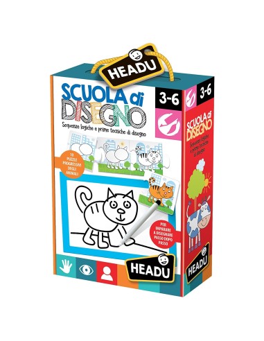 Drawing School – Creative Educational Art Kit for Kids ITA HEAIT20522 Headu | Futurartshop.com