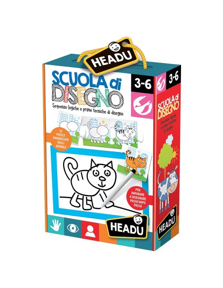 Scuola di Disegno – Kit Creativo Educativo per Bambini HEAIT20522 Headu | Futurartshop.com