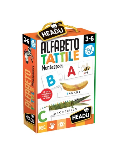 Tactile Alphabet Montessori HEAIT20164 Headu | Futurartshop.com