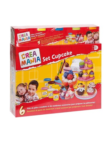 Crea mania pasta da modellare set cupcake con 6 barattoli GIORDF50851 Giochi Preziosi | Futurartshop.com