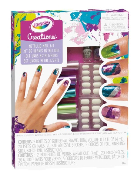 Creations Set to Decorate your Nails with Metallic Effects CRA04-0464 Crayola | Futurartshop.com