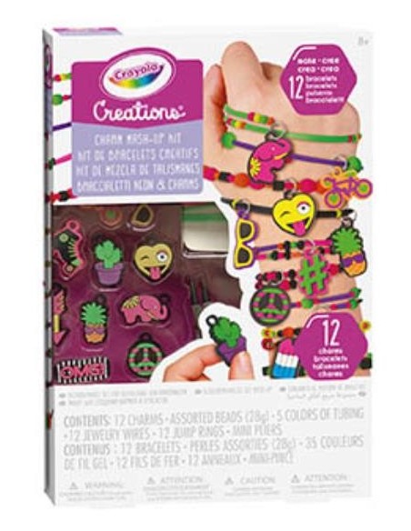 Set Bracelets, neon and charms CRA04-0468 Crayola | Futurartshop.com