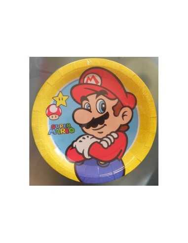 Super Mario Party plates 8 PCs, CMG204988 COMCMG204988 Como Giochi  | Futurartshop.com