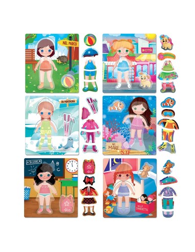 Le bamboline c/vestitini sagomati montessori HEAIT22229 Headu | Futurartshop.com