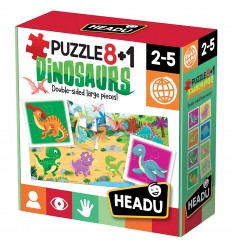 Les dinosaures dans les 8 puzzle c/grand pc. IT22243 Headu- Futurartshop.com