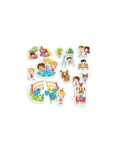 The park puzzle touch 2 pieces montessori HEAIT20621 Headu | Futurartshop.com