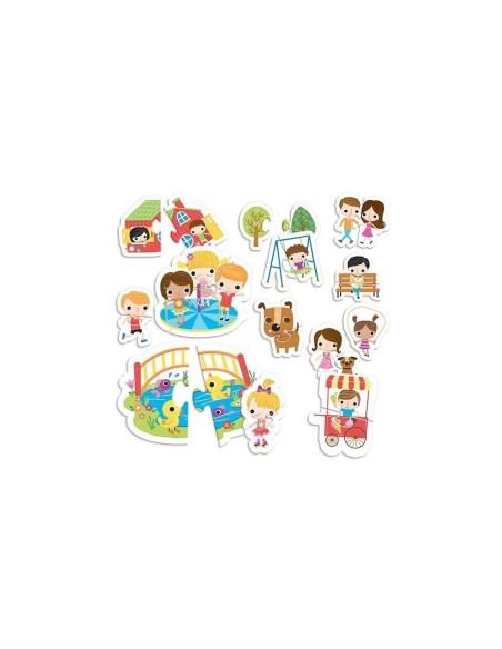 Il parco puzzle touch 2 pezzi montessori HEAIT20621 Headu | Futurartshop.com