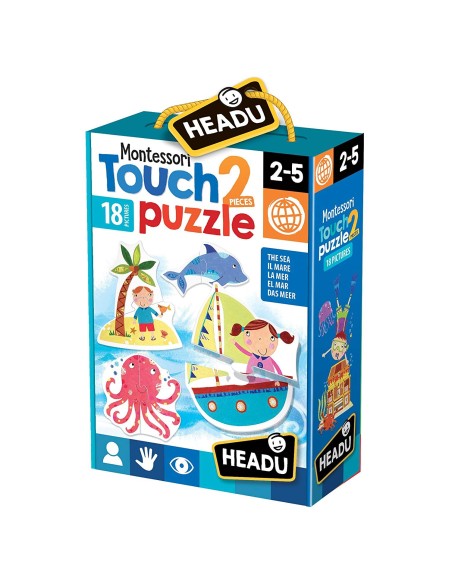 Puzzle il mare touch 2 pezzi montessori HEAIT21925 Headu | Futurartshop.com