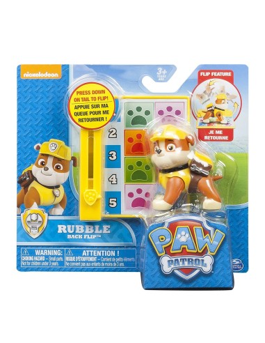 Paw patrol action pack pup personaggio rubble back flip SPI6022626/20087334 Spin master | Futurartshop.com