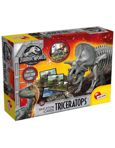 Jurassic world triceratops skeleton con cards LIS68210-B Lisciani | Futurartshop.com