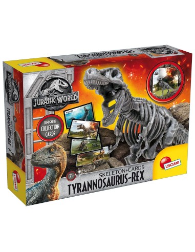 Jurassic world tyrannosaurus-rex skeleton con cards LIS68210-A Lisciani | Futurartshop.com