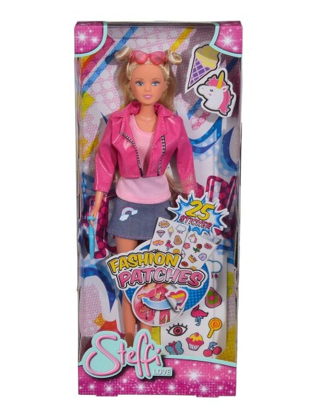 Doll steffi love fashion patches with 25 stickers SIM105733196 Simba Toys | Futurartshop.com