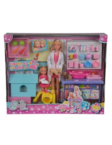 Steffi love veterinaria ed evi in studio animal world SIM105733040 Simba Toys | Futurartshop.com