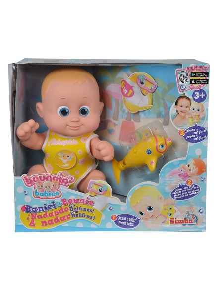 Bouncin Babies Benny the floating dolphin SIM105143214/2 Simba Toys | Futurartshop.com