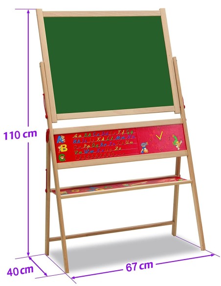 Whiteboard with Wooden Stand 40 x 67 x 110 cm SIM100002579 Simba Toys | Futurartshop.com