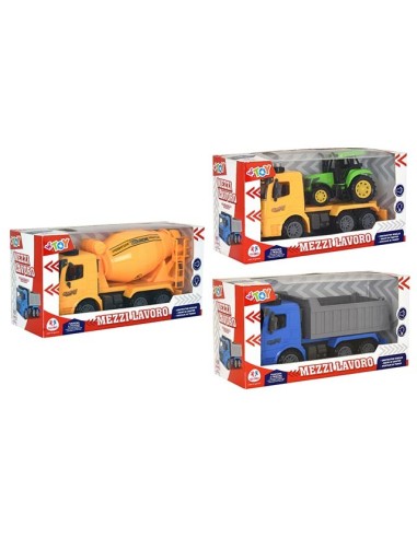 Mezzi da lavoro con luci e suoni 3 modelli GLO03130 Globo | Futurartshop.com