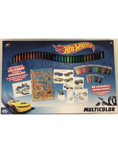 Hot Wheels - Set con 60 pennarelli BIM35811 Ods | Futurartshop.com