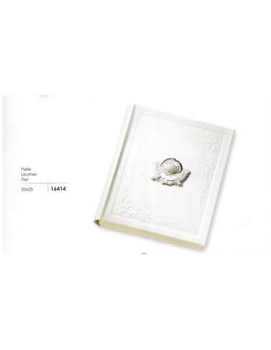 ItalSiver White Leather Photo Album with Angelo  Italsilver | Futurartshop.com