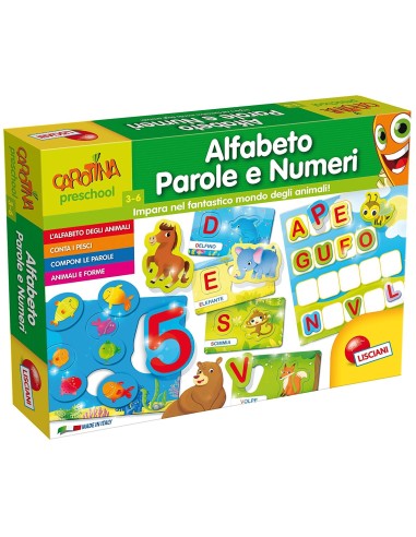 Carotina maxi alfabeto parole e numeri LIS60184 Lisciani | Futurartshop.com
