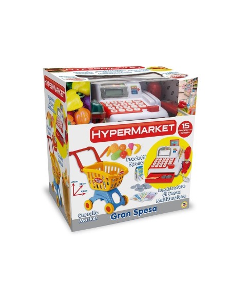 Cash register with shopping cart market, and accessories TEO64492 Globo | Futurartshop.com