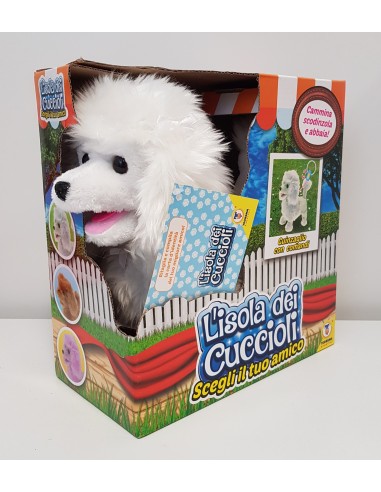 Dog tethered with commands and sounds white TEO63277/2  | Futurartshop.com