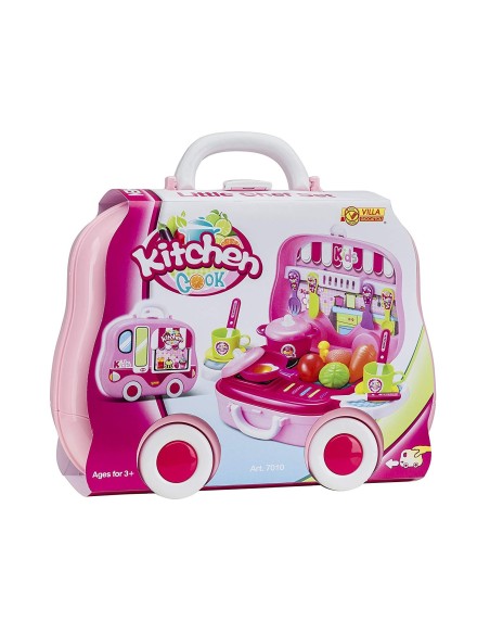Carrying case with wheels, my little big dreams kitchen cook pink VIL7010 Villa Giocattoli | Futurartshop.com
