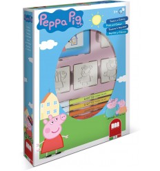 Set peppa pig 4 timbrini con pennarelli 27875 Multiprint-Futurartshop.com