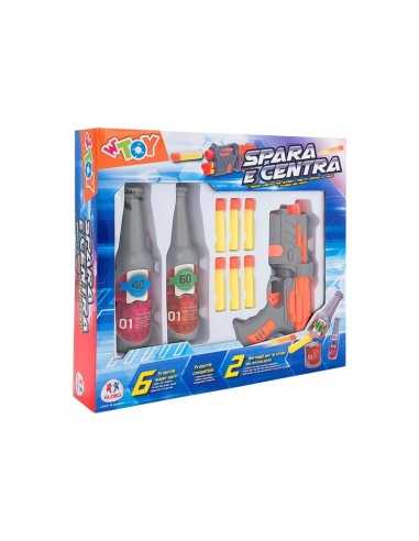 Gun shoots bullets soft with 2 bottles GLO03000 Globo | Futurartshop.com