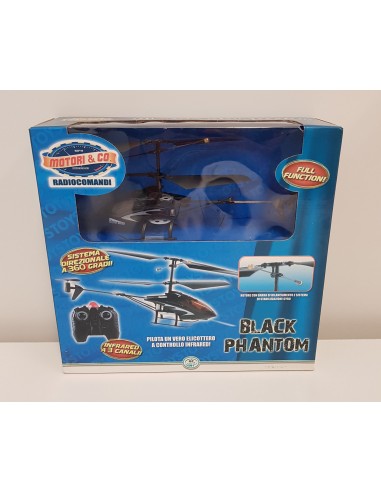 Helicopter black phantom radio controlled 3-channel 2075727617488 Giochi Preziosi | Futurartshop.com