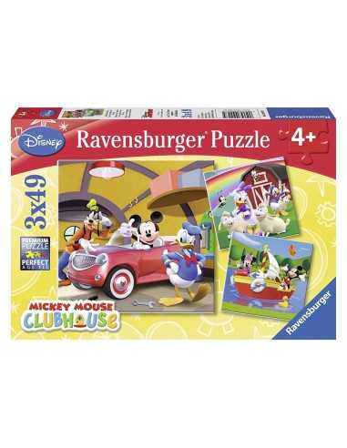 Puzzle tutti amano topolino 3x49 pezzi RAV09247 Ravensburger | Futurartshop.com