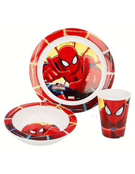 Set jelly PVC 3-piece spider-man for microwave WON33450 Cerdà | Futurartshop.com