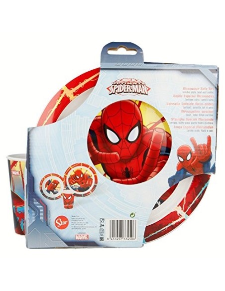 Set jelly PVC 3-piece spider-man for microwave WON33450 Cerdà | Futurartshop.com