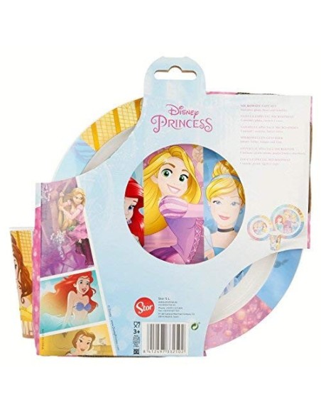 Set jelly PVC 3-piece disney princess for microwave WON33250 Cerdà | Futurartshop.com