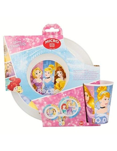 Set jelly PVC 3-piece disney princess for microwave WON33250 Cerdà | Futurartshop.com