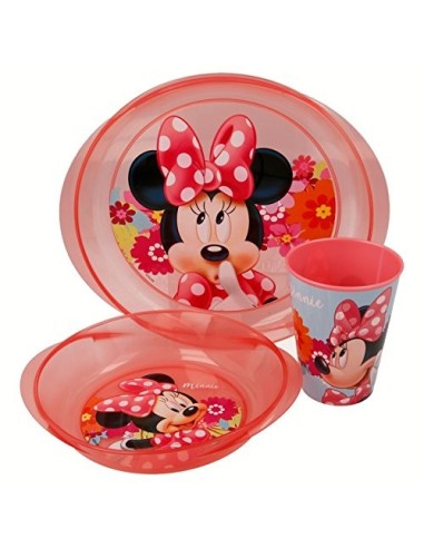 Set jelly PVC 3-piece minnie mouse microwave WON14580 Cerdà | Futurartshop.com