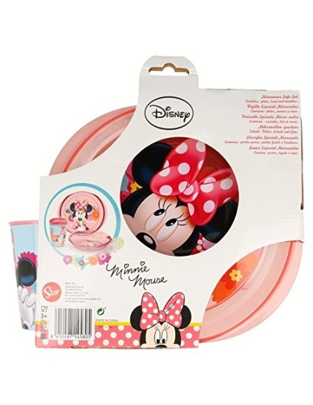 Set jelly PVC 3-piece minnie mouse microwave WON14580 Cerdà | Futurartshop.com