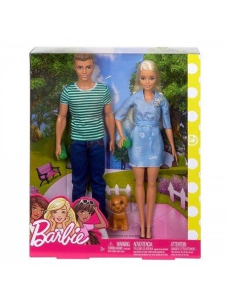 Barbie doll and Ken with puppy TOYFTB72 Mattel | Futurartshop.com