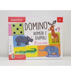 Domino zahlen und tieren mit 21 spielsteine domino CLE16121 Clementoni- Futurartshop.com