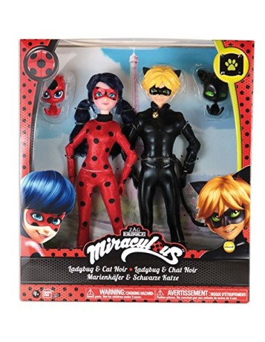 Miraculous pack 2 characters, lady bug and cat noir GIOMRA16000 Giochi Preziosi | Futurartshop.com
