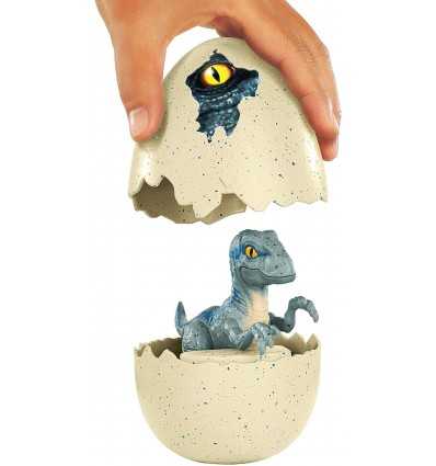 Jurassic Världen ägg med mini dinosaurie - Velociraptor blå FMB91/FMB92 Mattel- Futurartshop.com