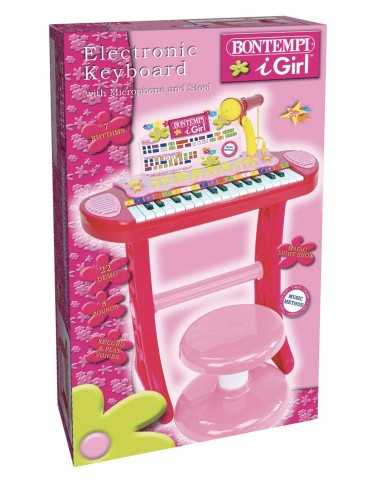 Digital keyboard with microphone pink BON13 3671 Bontempi | Futurartshop.com