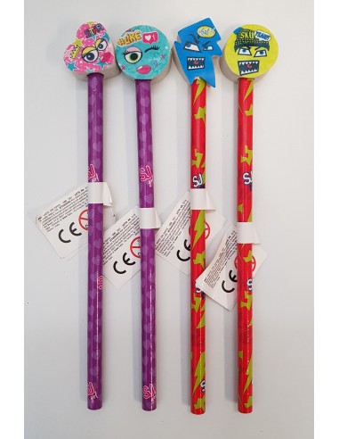 Pencil with a rubber SJ gang stationery 2 models SEV9C2001802000 Seven | Futurartshop.com