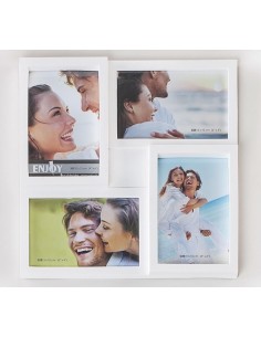 Photo frame white plastic 4 photos OUT94/2286 Out of The Blue | Futurartshop.com