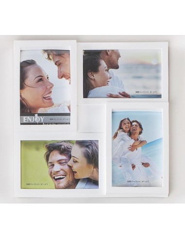 Portafoto bianco in plastica per 4 foto OUT94/2286 Out of The Blue | Futurartshop.com