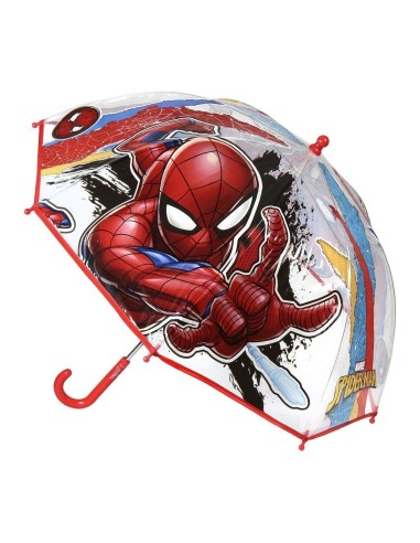 Umbrella transparent manual spiderman 45 cm 4MMV-2400000409 Cerdà | Futurartshop.com